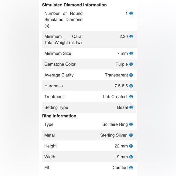 NWT Simulated Diamond Ring 💍 - Picture 5 of 5